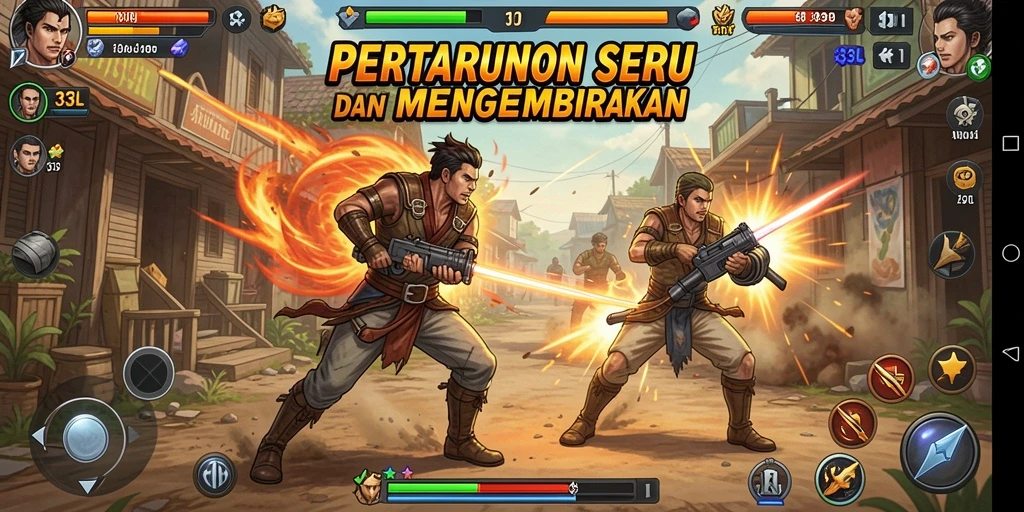 Tangkapan layar 33L menunjukkan aksi pertarungan yang mendebarkan.