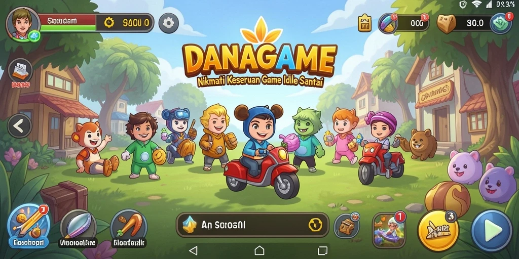 Tangkapan layar <strong>DANAGAME</strong> menampilkan aksi karakter dalam gameplay Idle yang mengasyikkan.