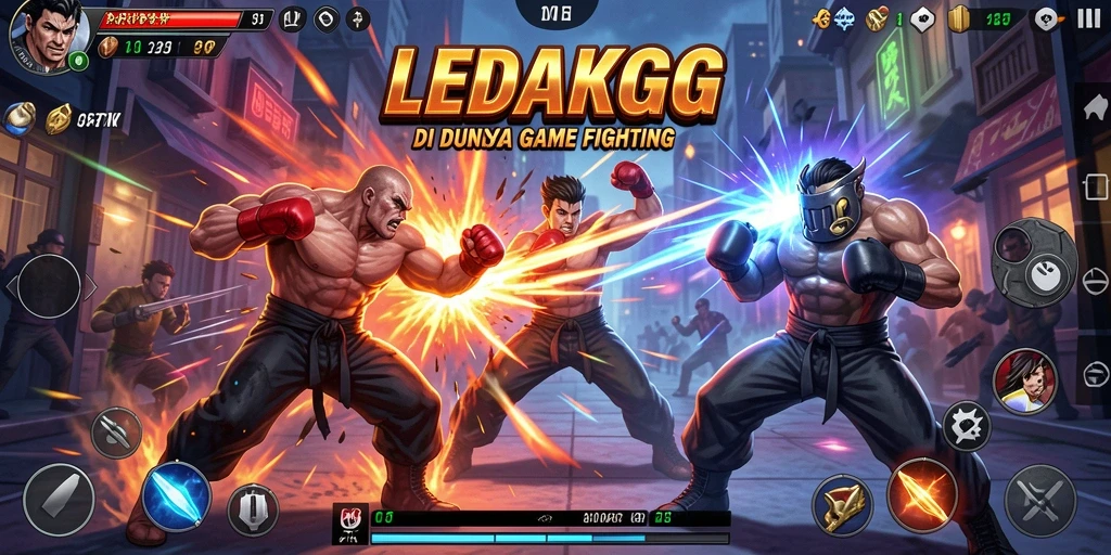 Gameplay epik LEDAKGG dengan pertarungan karakter yang seru.