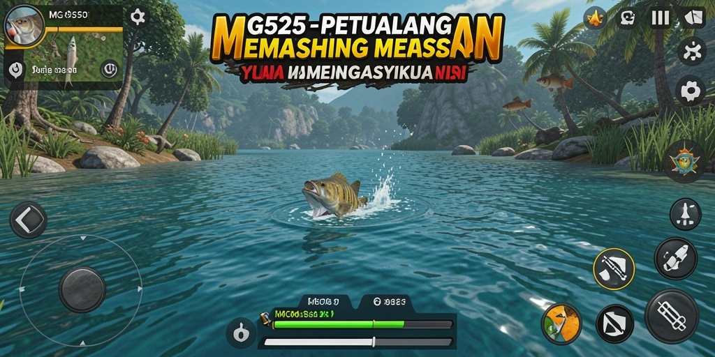 Tangkapan ikan yang spektakuler dalam MG525 saat gameplay.