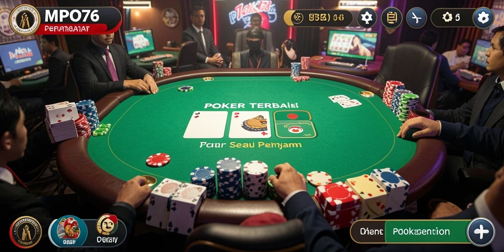 Tampilan gameplay Poker yang menarik dan kompetitif.