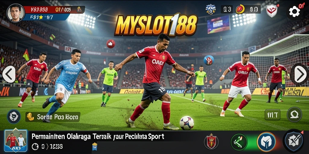Tangkapan layar MYSLOT188 menampilkan gameplay olahraga yang seru dan interaktif.