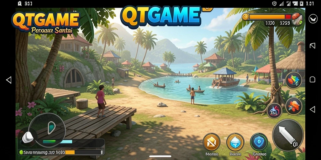 Gameplay QTGAME yang seru dan interaktif, penuh warna.