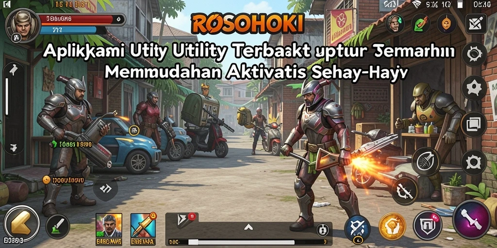 Tampilan utama aplikasi ROSOHOKI menampilkan fitur pengingat dan pencatatan.