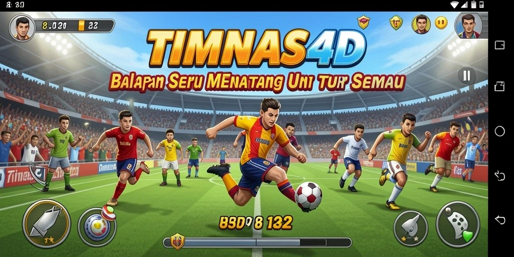 Screenshot gameplay TIMNAS4D yang menunjukkan aksi balapan mendebarkan.