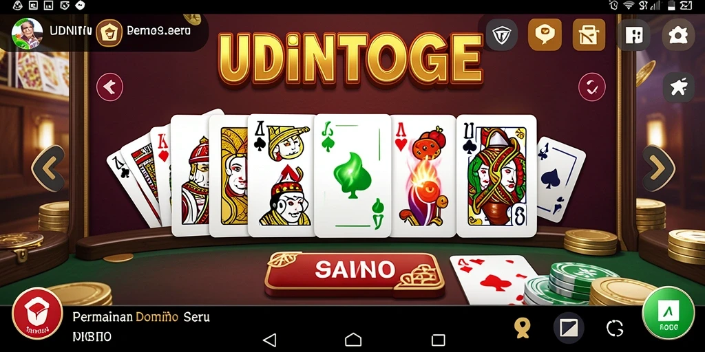 Tampilan seru gameplay Domino di UDINTOGEL.